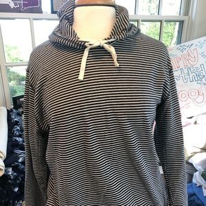 Navy and white striped light weight sweatshirt